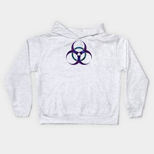 Biohazard (Purple) Kids Hoodie by Volundz